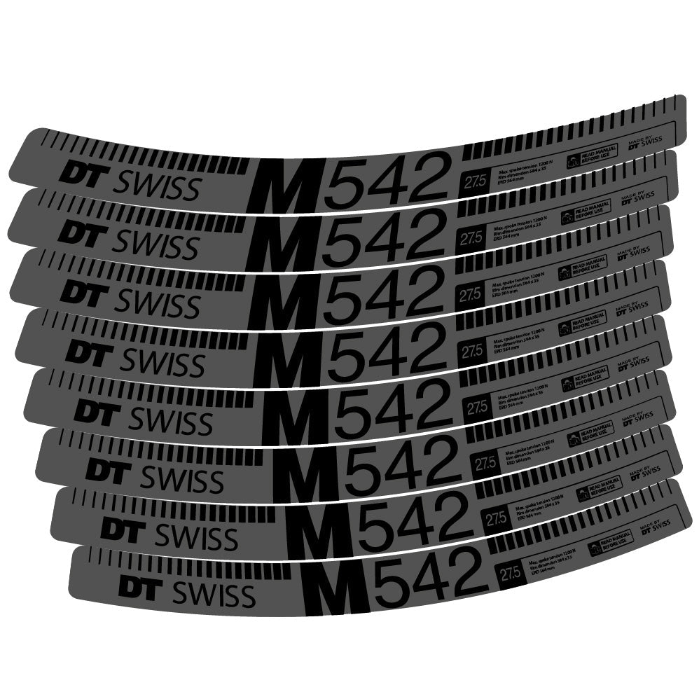 Stickers DT Swiss M542 compatibles - Autocollants roue vélo VTT