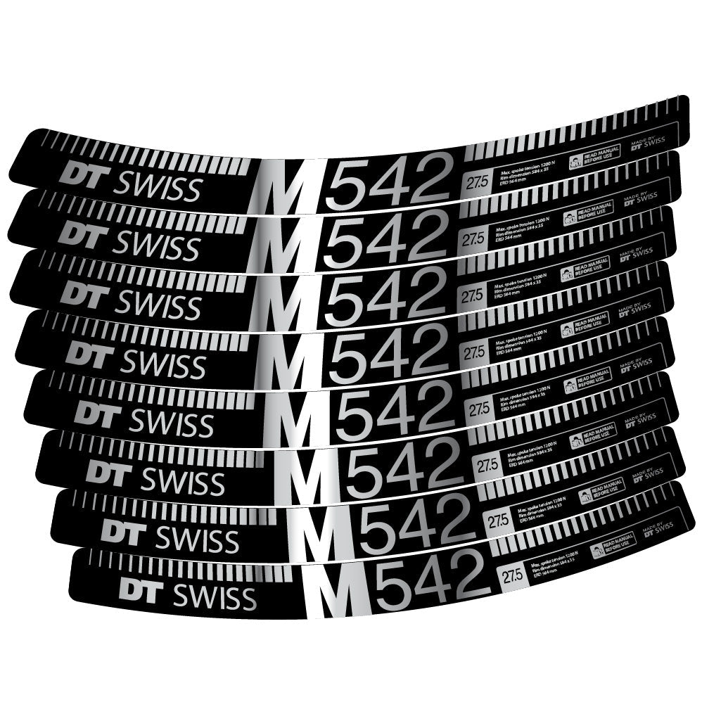 Stickers DT Swiss M542 compatibles - Autocollants roue vélo VTT