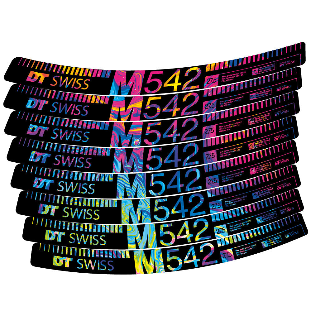 Stickers DT Swiss M542 compatibles - Autocollants roue vélo VTT