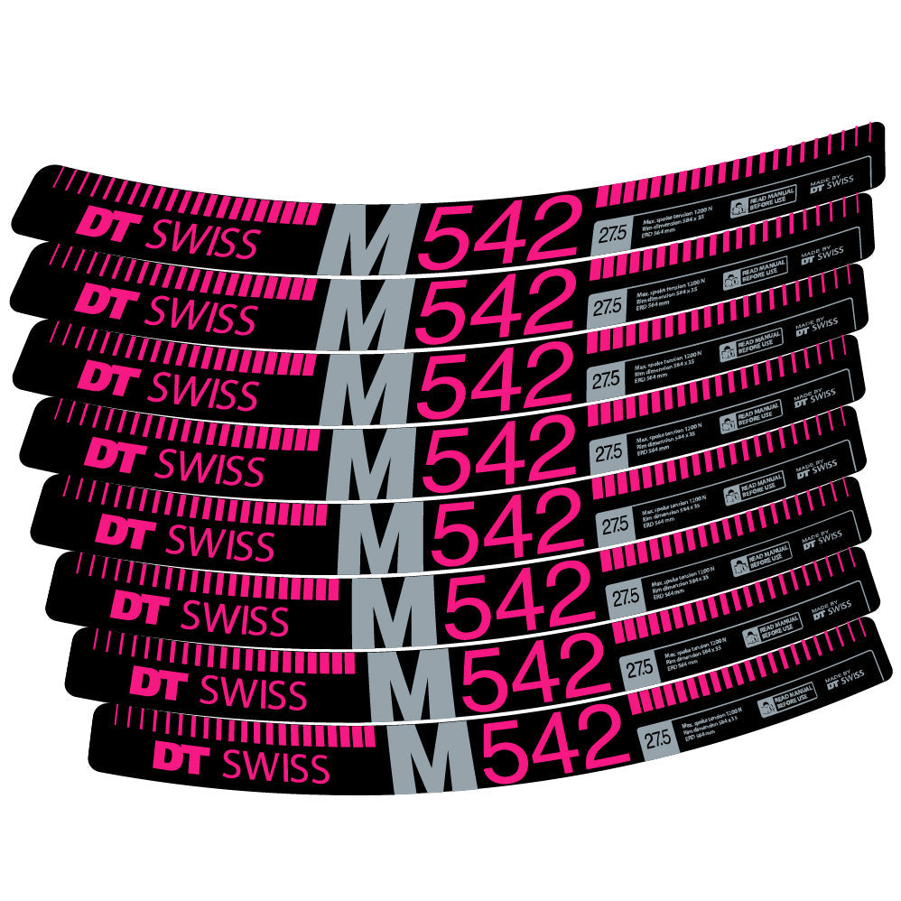 Stickers DT Swiss M542 compatibles - Autocollants roue vélo VTT