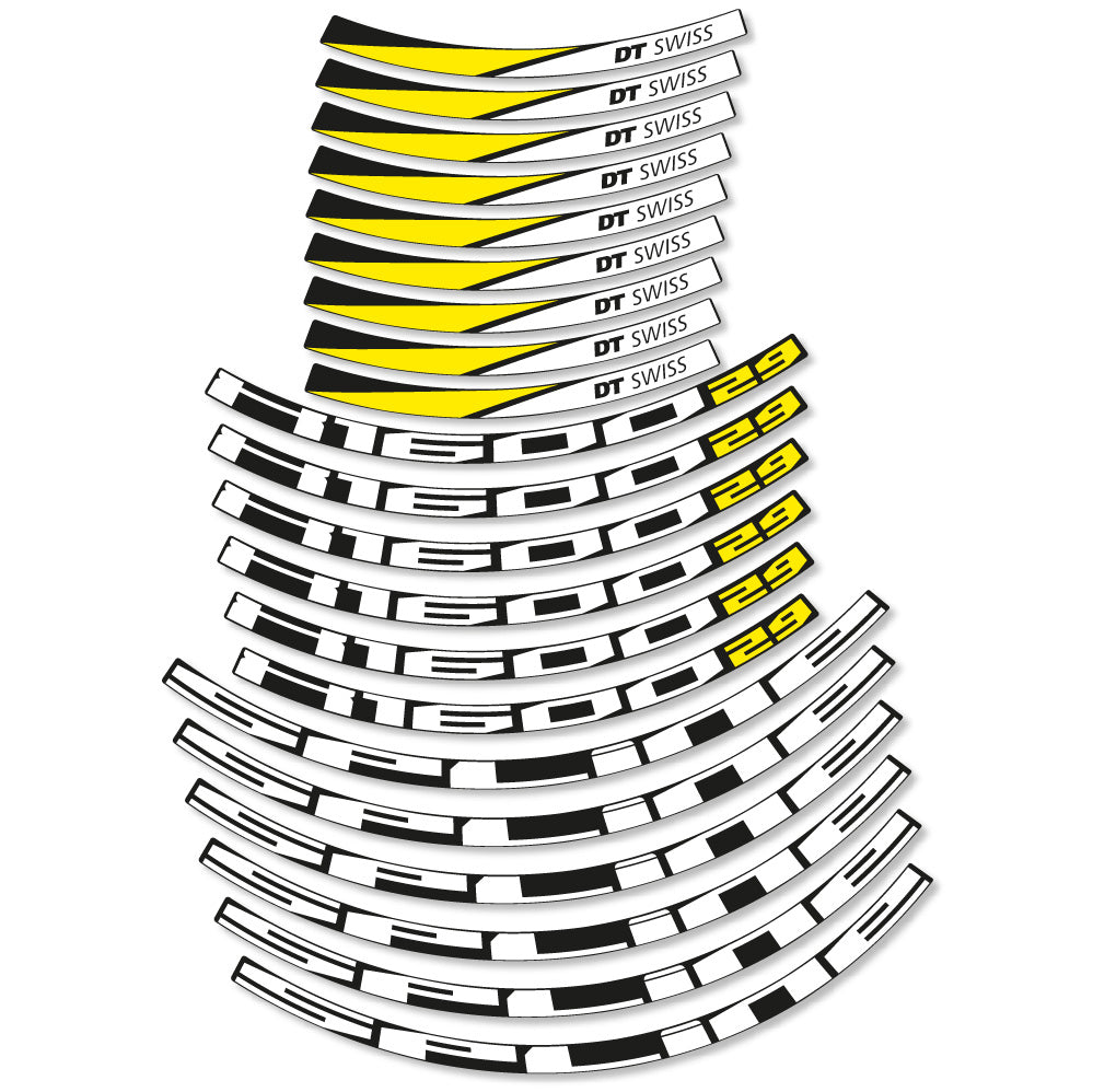 Stickers DT Swiss Spline X1600 compatibles - Autocollants roue vélo VTT