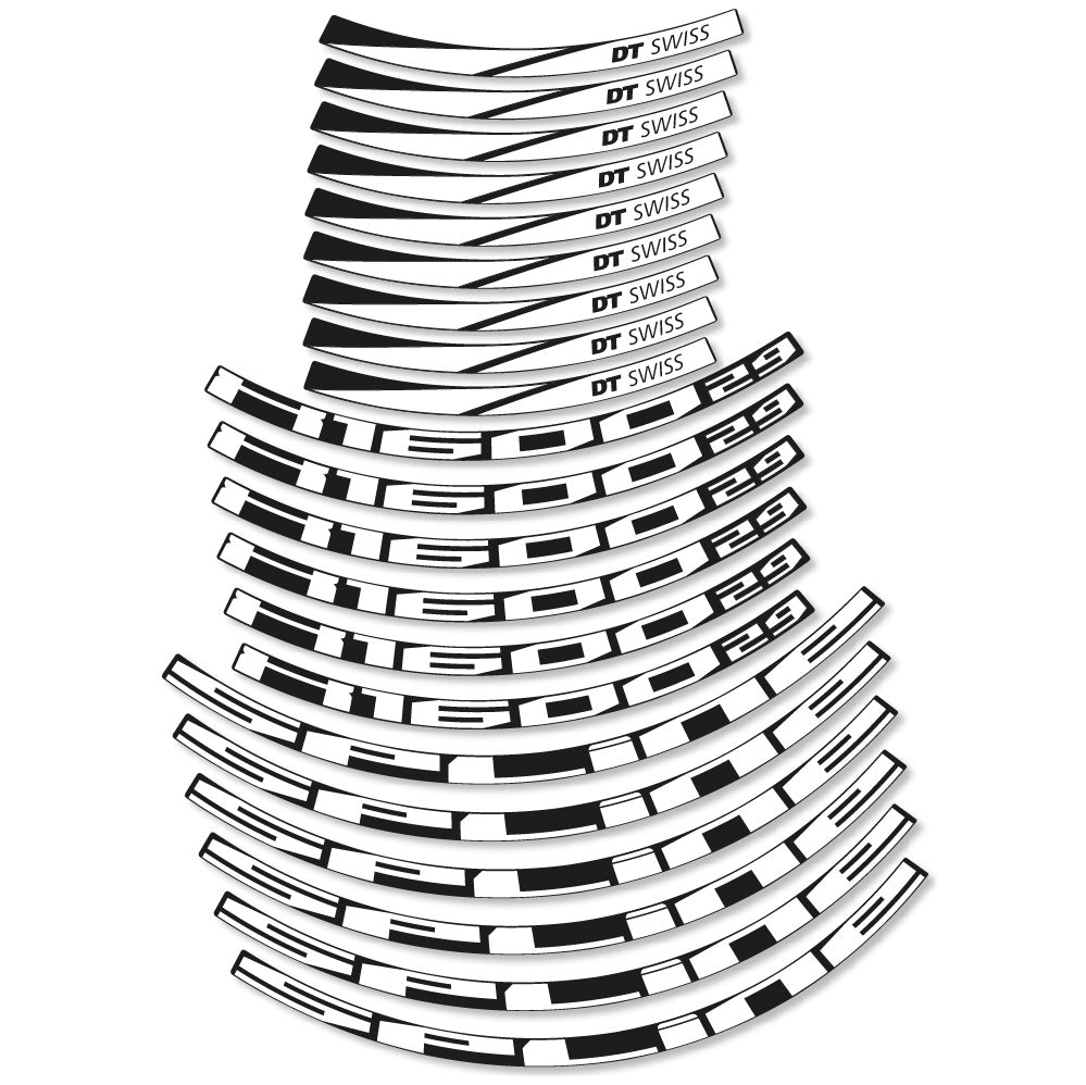 Stickers DT Swiss Spline X1600 compatibles - Autocollants roue vélo VTT