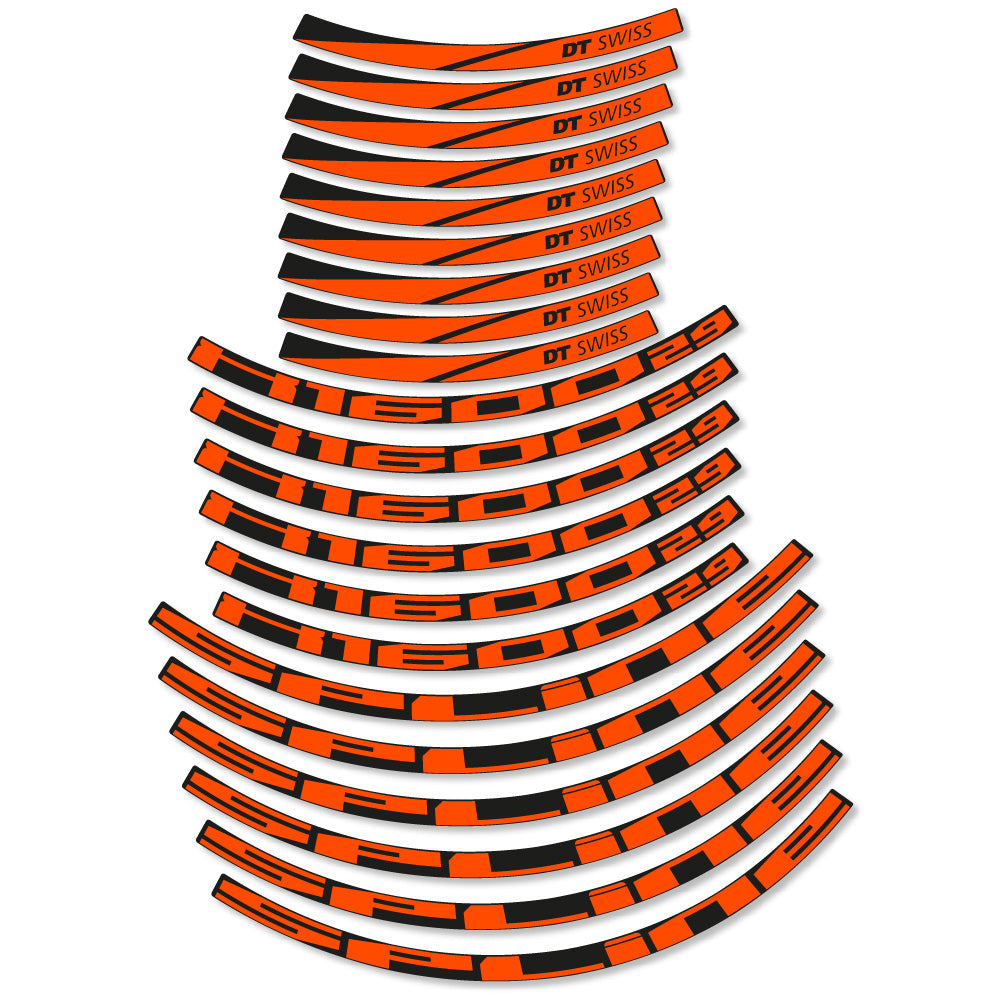 Stickers DT Swiss Spline X1600 compatibles - Autocollants roue vélo VTT