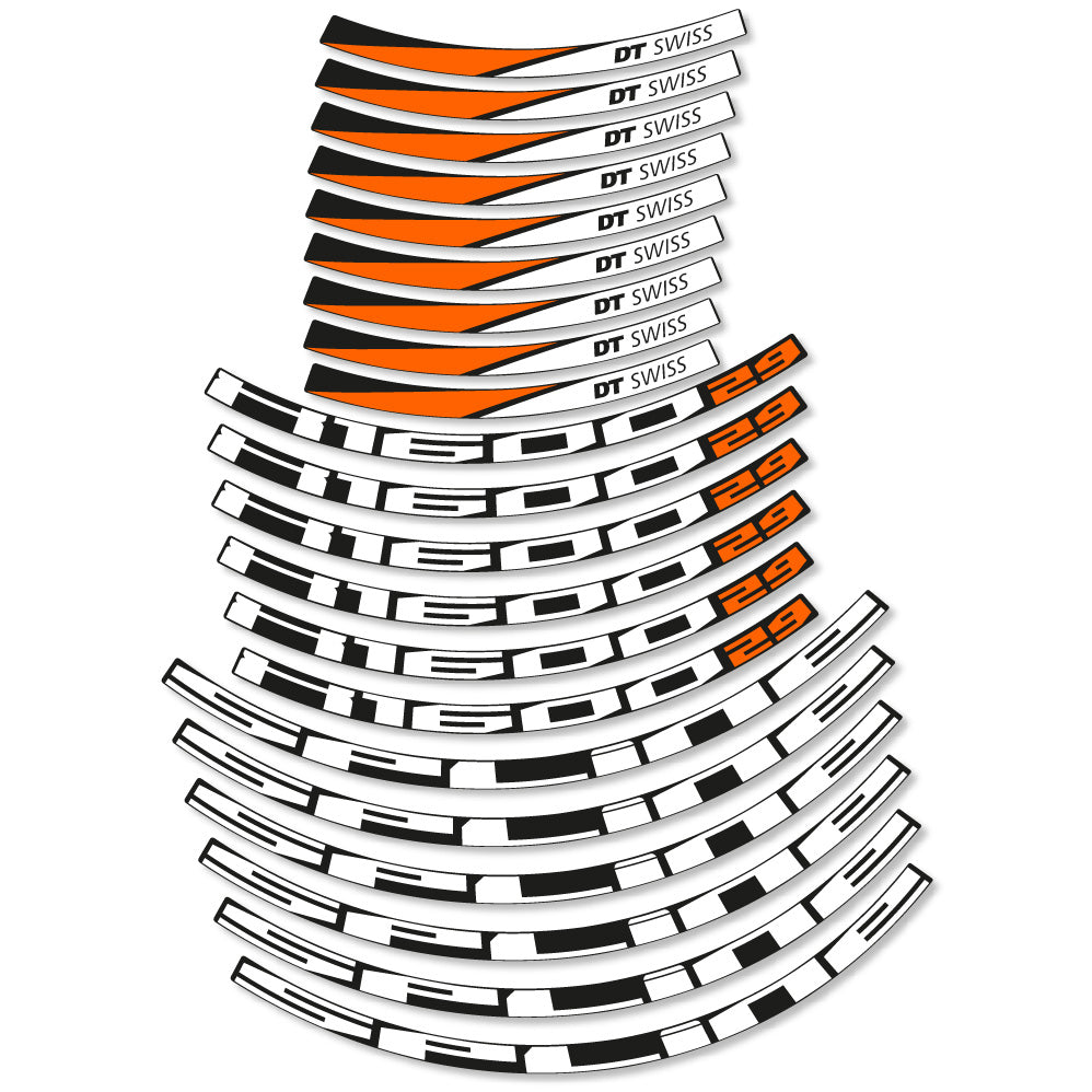 Stickers DT Swiss Spline X1600 compatibles - Autocollants roue vélo VTT