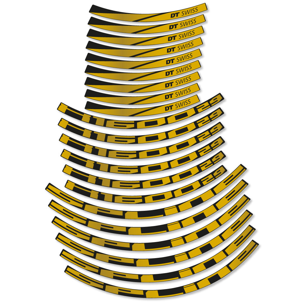 Stickers DT Swiss Spline X1600 compatibles Autocollants roues VTT 29"