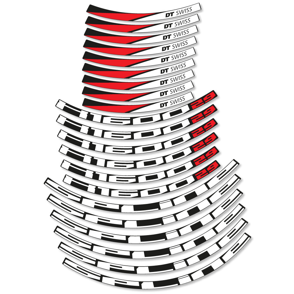 Stickers DT Swiss Spline X1600 compatibles - Autocollants roue vélo VTT