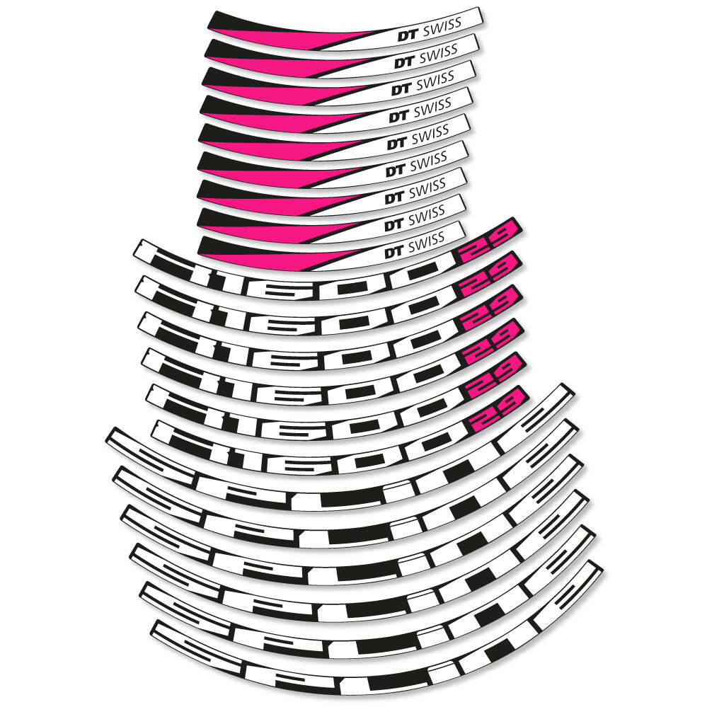 Stickers DT Swiss Spline X1600 compatibles - Autocollants roue vélo VTT