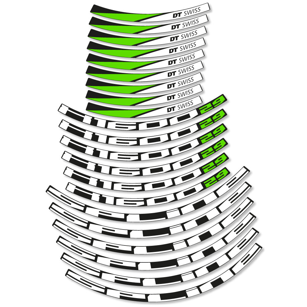 Stickers DT Swiss Spline X1600 compatibles Autocollants roues VTT 29"