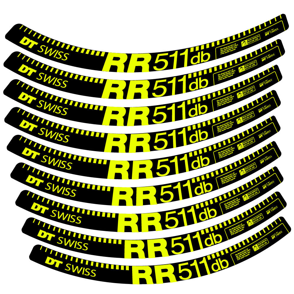 Stickers DT Swiss FR511 db compatibles - Autocollants roue vélo VTT