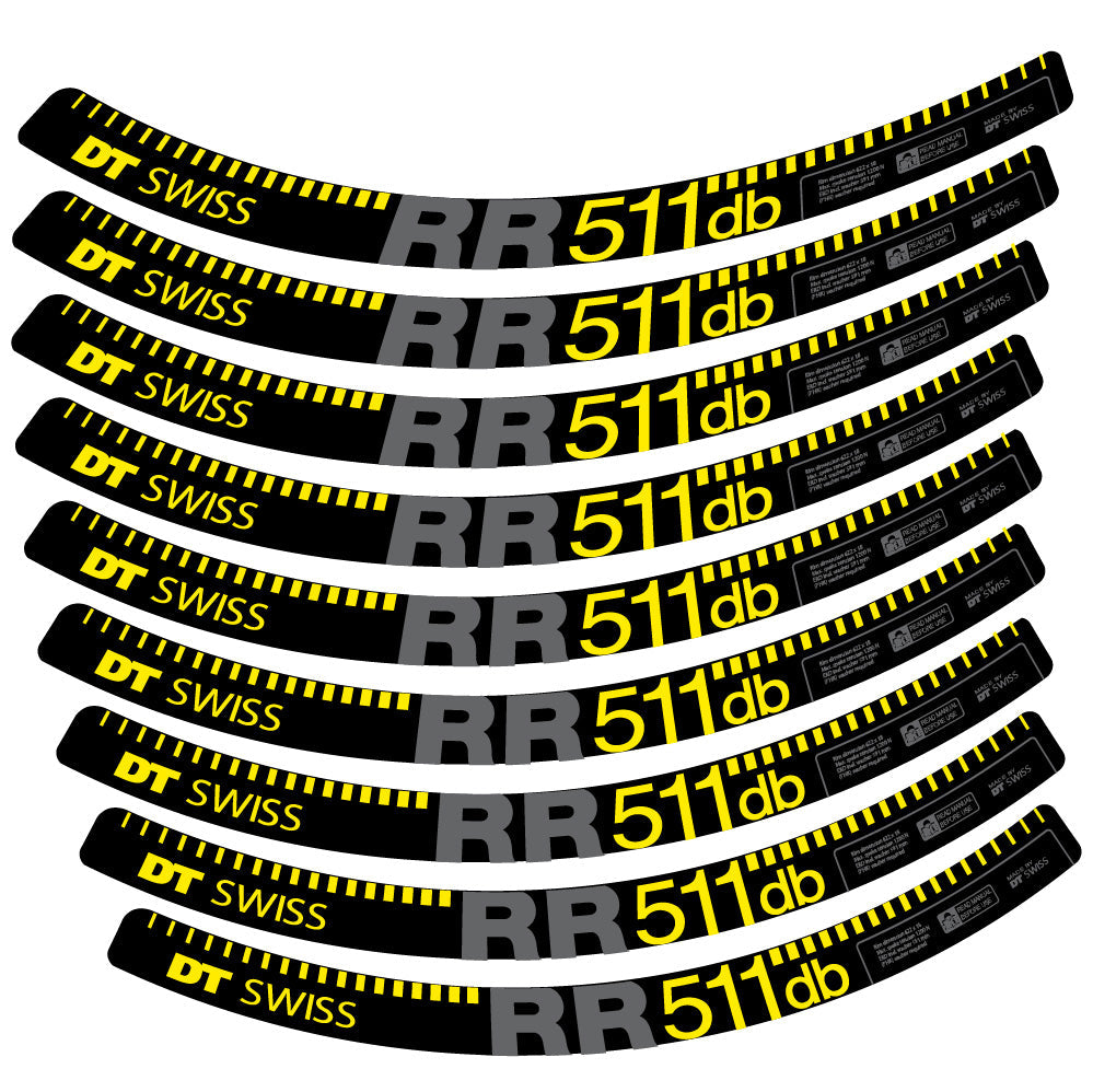 Stickers DT Swiss FR511 db compatibles - Autocollants roue vélo VTT