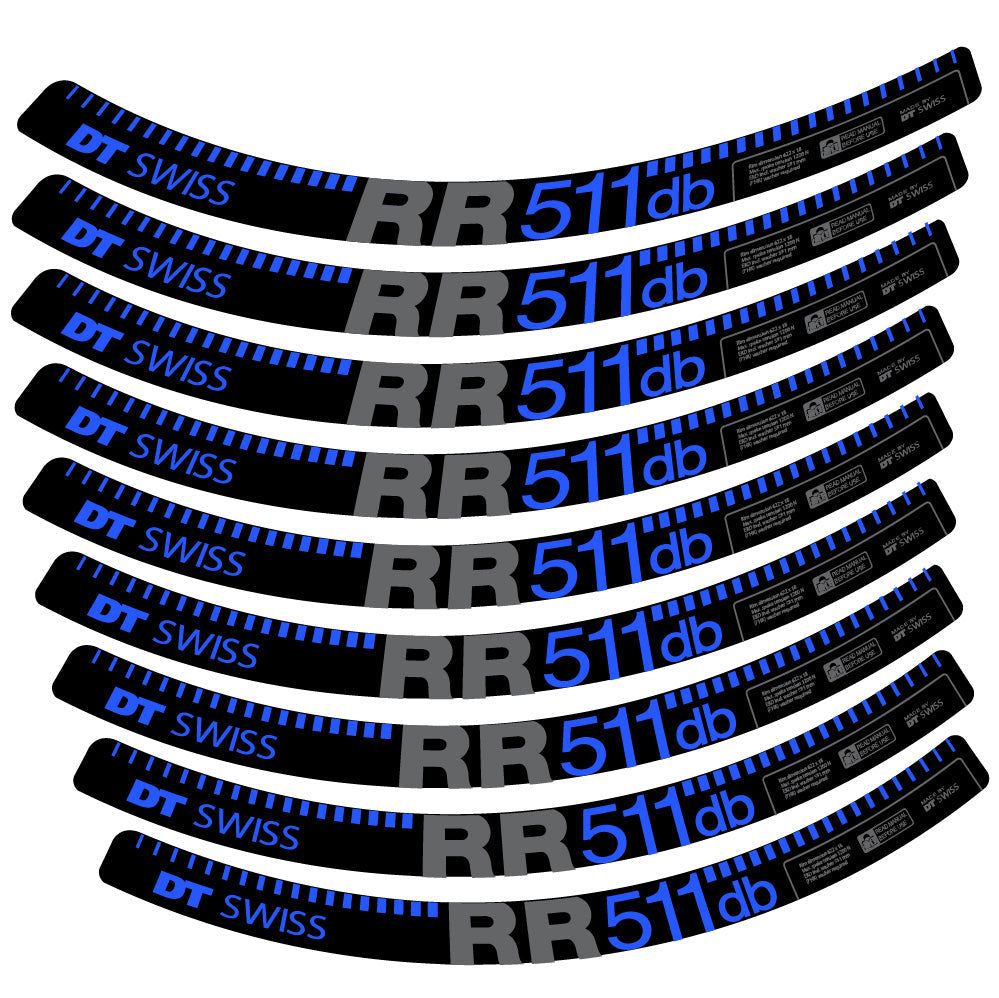 Stickers DT Swiss FR511 db compatibles - Autocollants roue vélo VTT