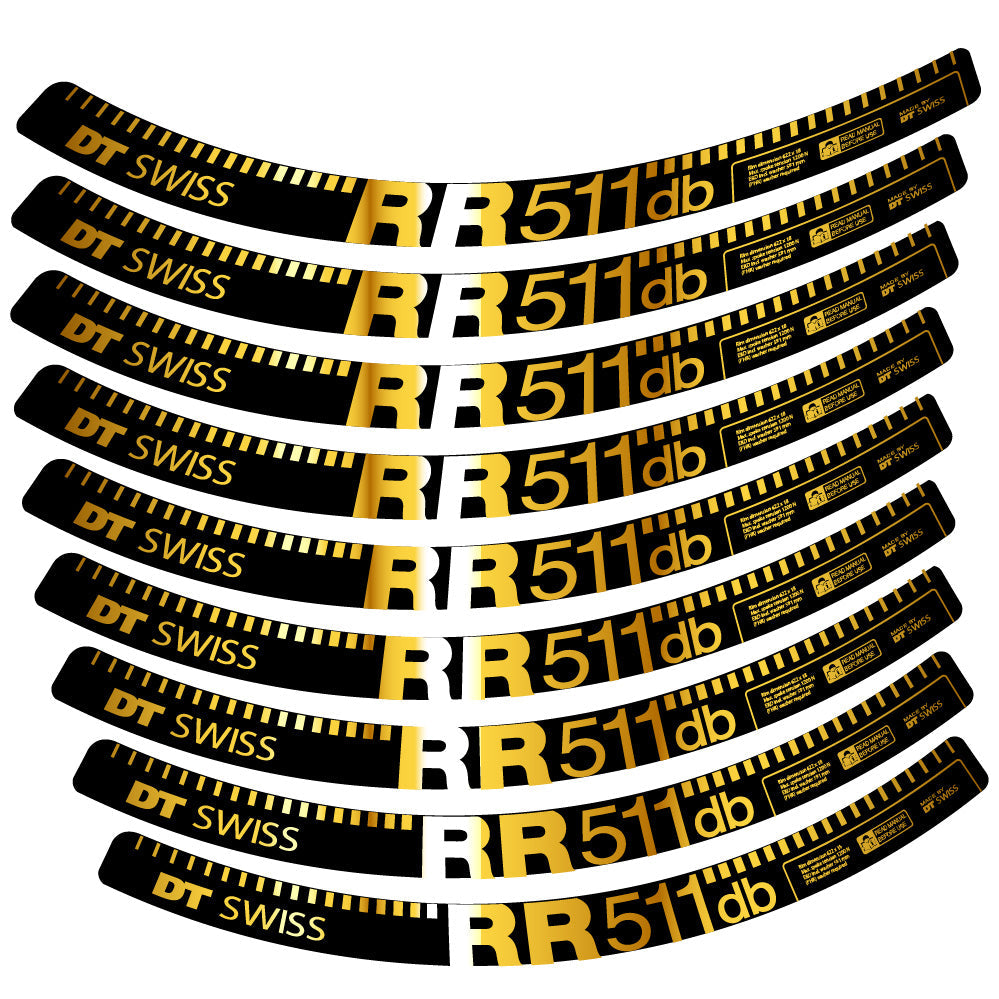 Stickers DT Swiss FR511 db compatibles - Autocollants roue vélo VTT