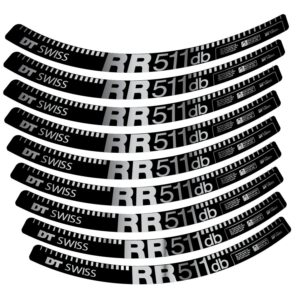 Stickers DT Swiss FR511 db compatibles - Autocollants roue vélo VTT