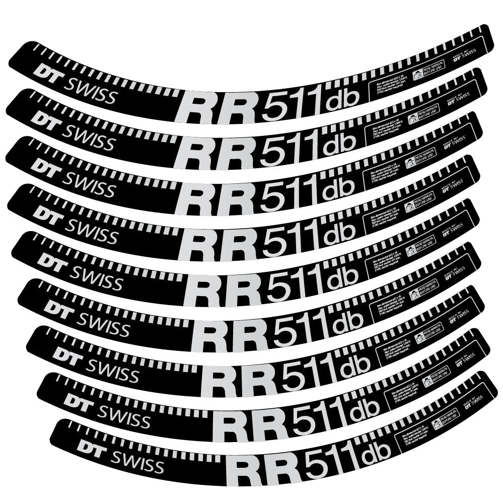 Stickers DT Swiss FR511 db compatibles - Autocollants roue vélo VTT