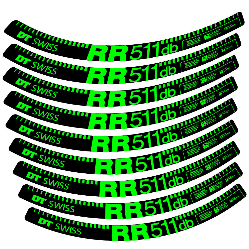 Stickers DT Swiss FR511 db compatibles - Autocollants roue vélo VTT