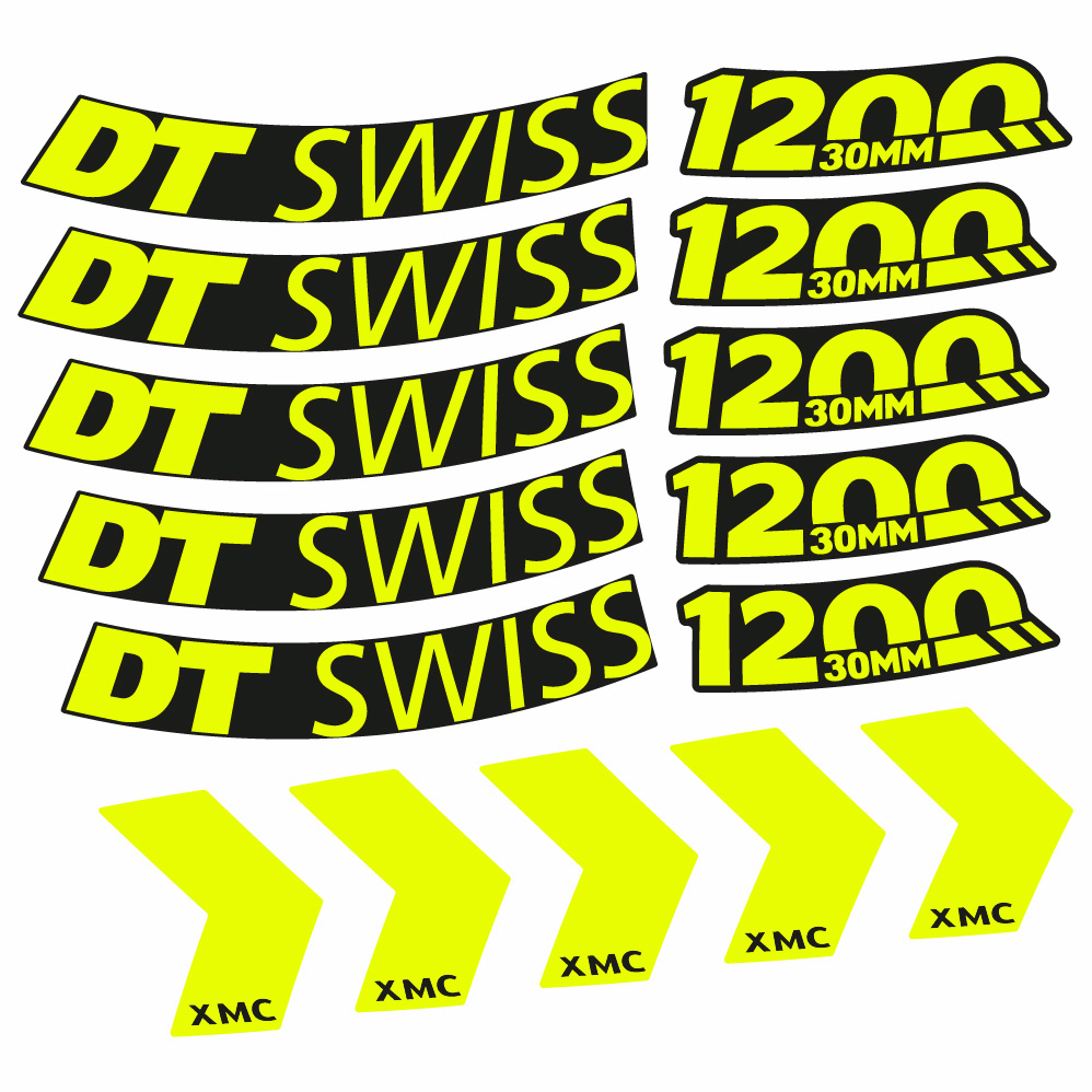 Stickers DT Swiss XMC 1200 Spine 30 compatibles Autocollants roues VTT 29"