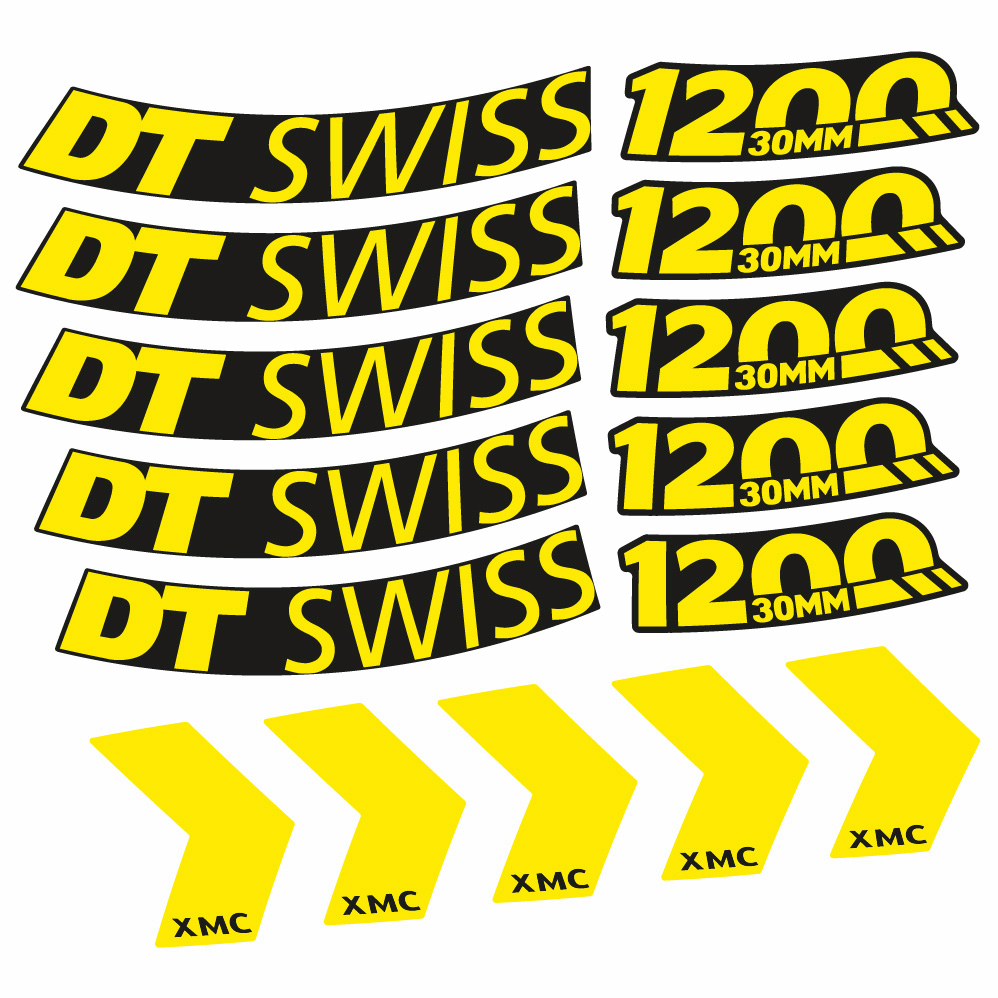 Stickers DT Swiss XMC 1200 Spine 30 compatibles Autocollants roues VTT 29"