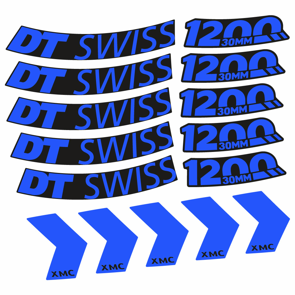 Stickers DT Swiss XMC 1200 Spine 30 compatibles Autocollants roues VTT 29"