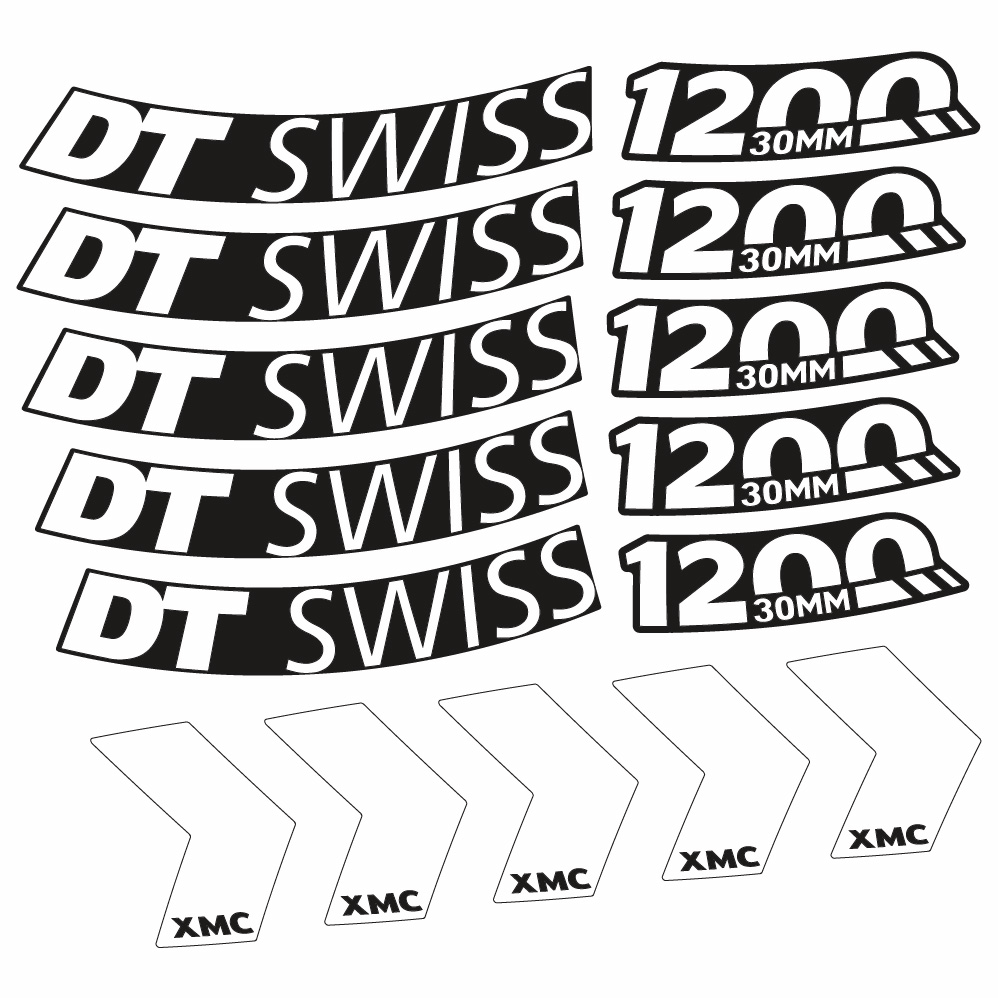Stickers DT Swiss XMC 1200 Spine 30 compatibles Autocollants roues VTT 29"