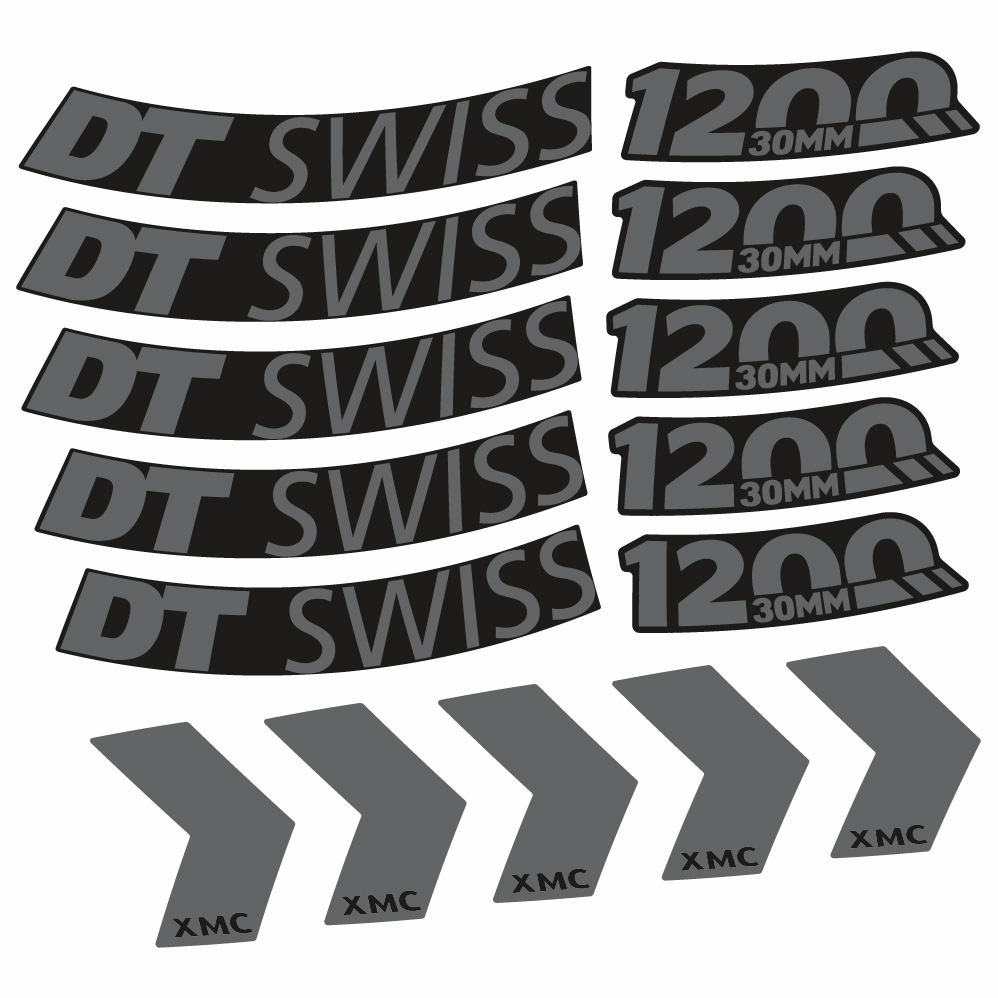 Stickers DT Swiss XMC 1200 Spine 30 compatibles Autocollants roues VTT 29"