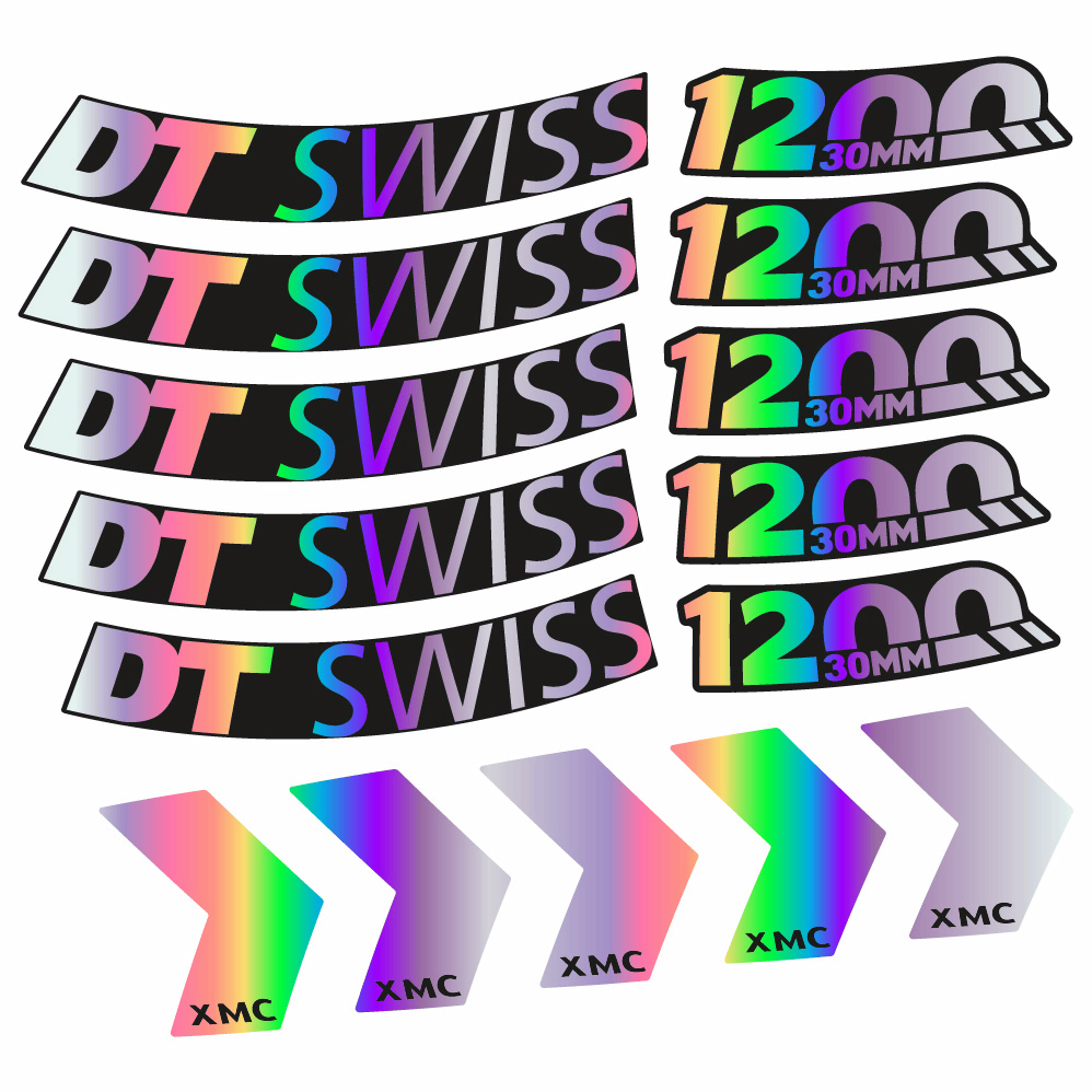 Stickers DT Swiss XMC 1200 Spine 30 compatibles Autocollants roues VTT 29"