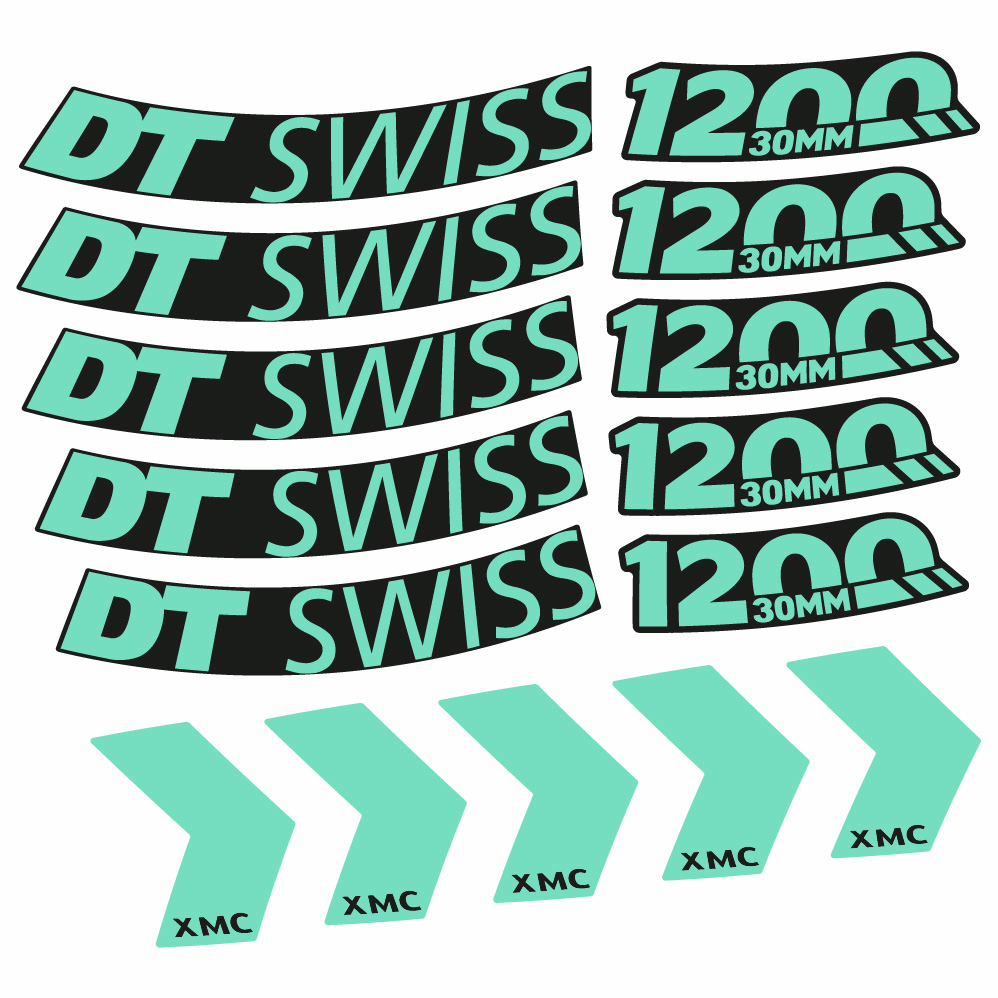 Stickers DT Swiss XMC 1200 Spine 30 compatibles Autocollants roues VTT 29"