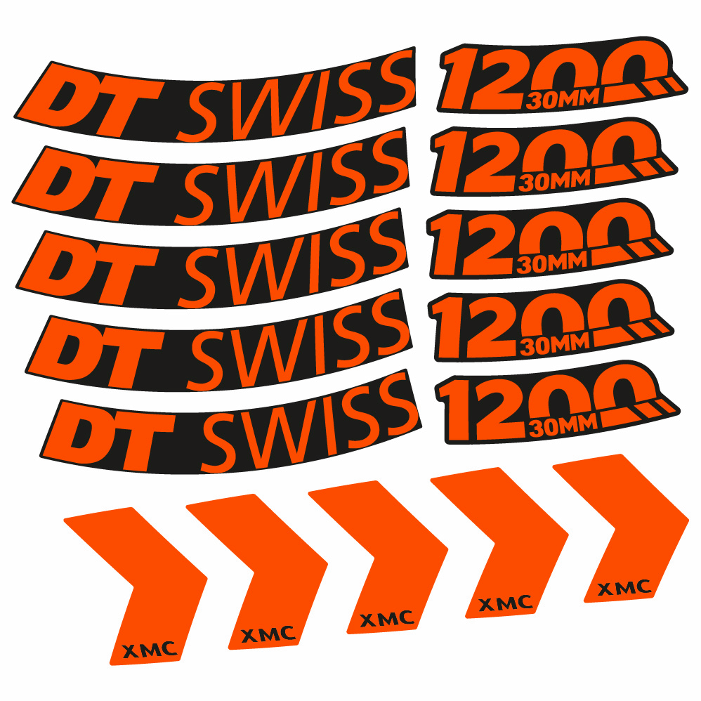 Stickers DT Swiss XMC 1200 Spine 30 compatibles Autocollants roues VTT 29"
