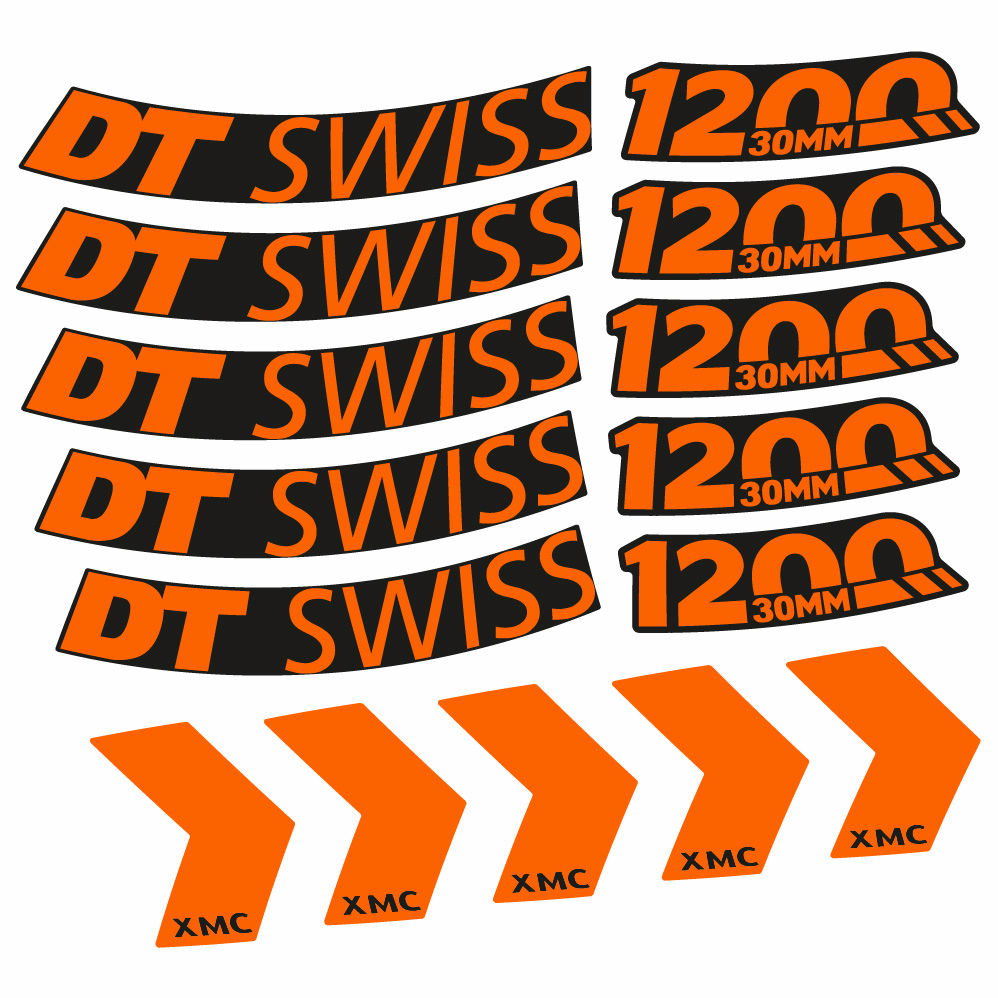 Stickers DT Swiss XMC 1200 Spine 30 compatibles Autocollants roues VTT 29"