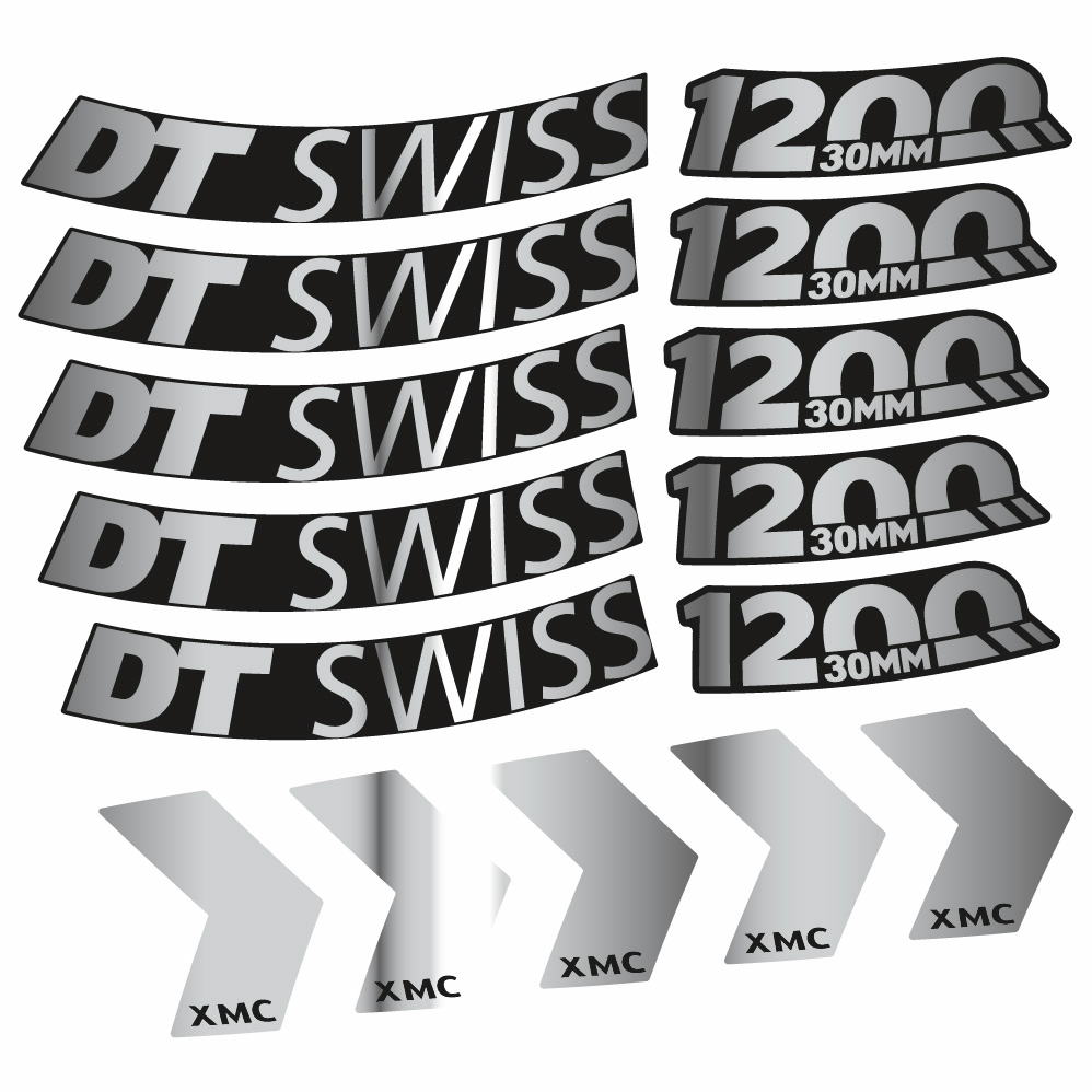 Stickers DT Swiss XMC 1200 Spine 30 compatibles Autocollants roues VTT 29"