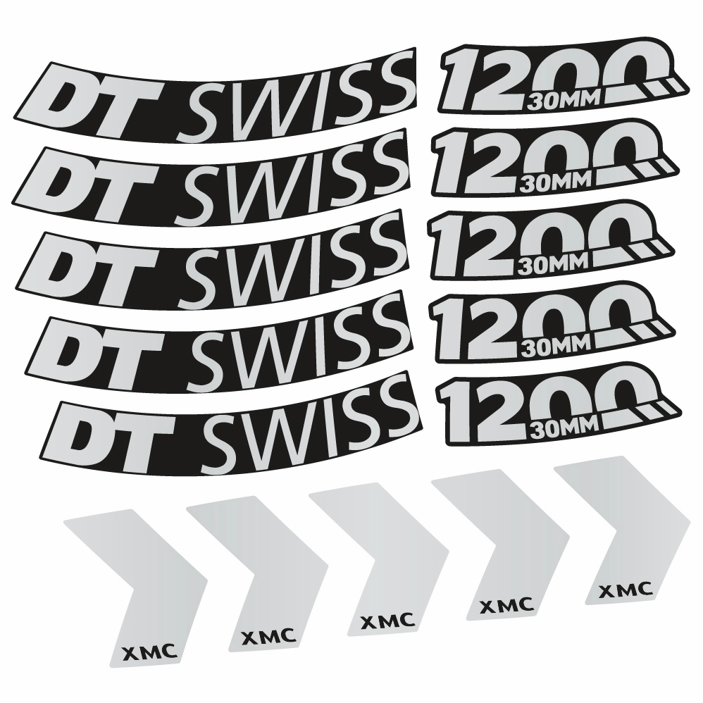 Stickers DT Swiss XMC 1200 Spine 30 compatibles Autocollants roues VTT 29"