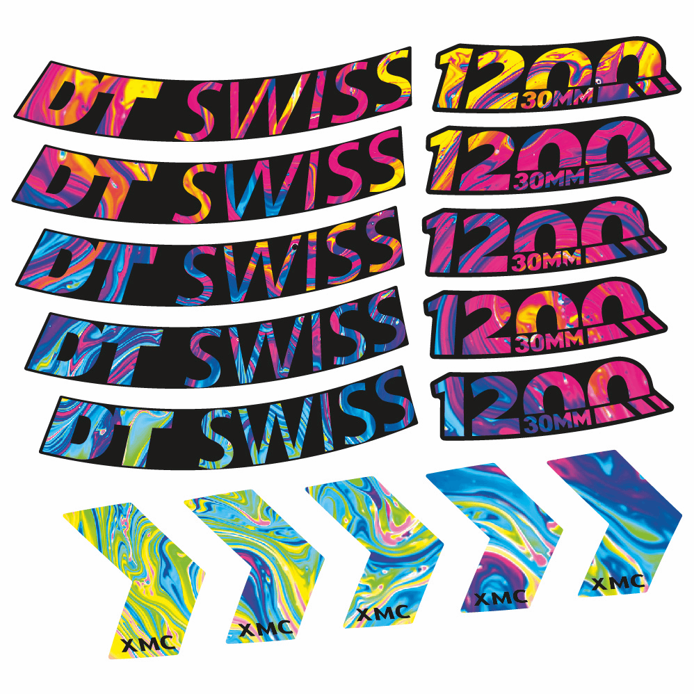Stickers DT Swiss XMC 1200 Spine 30 compatibles Autocollants roues VTT 29"
