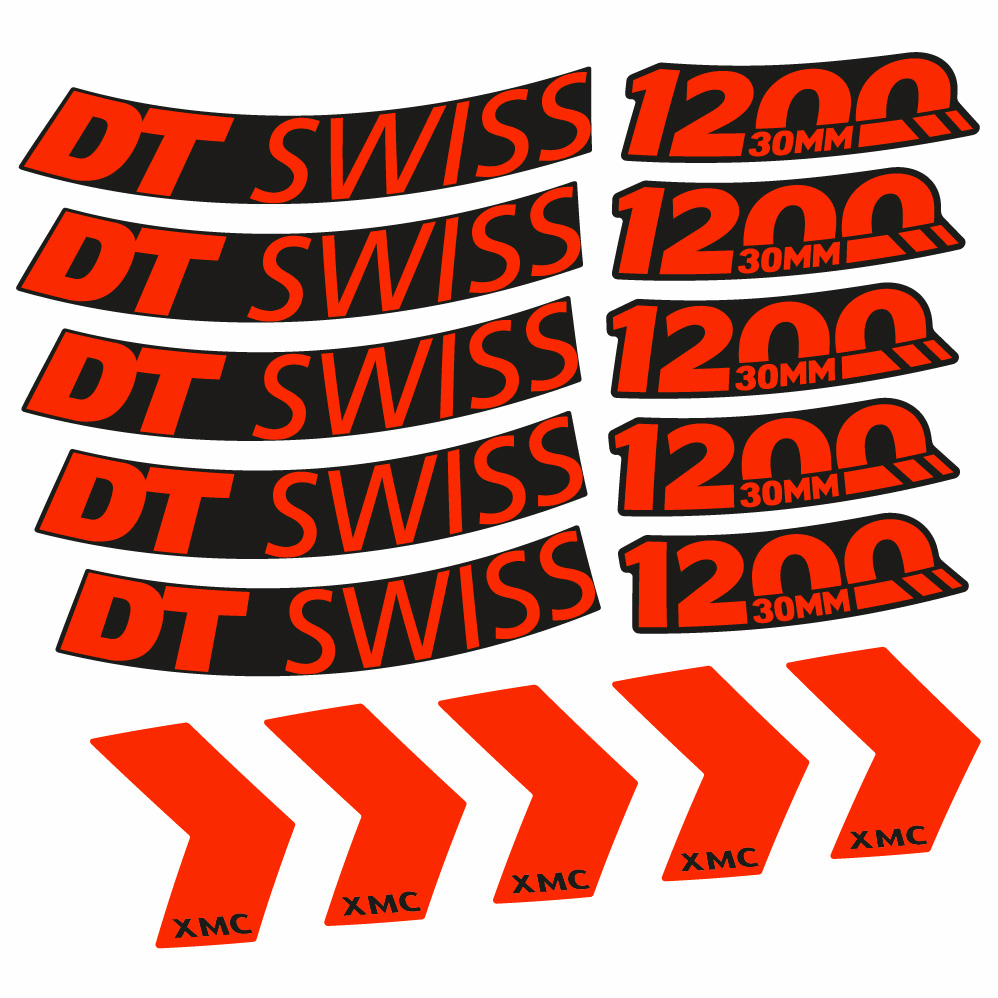 Stickers DT Swiss XMC 1200 Spine 30 compatibles Autocollants roues VTT 29"
