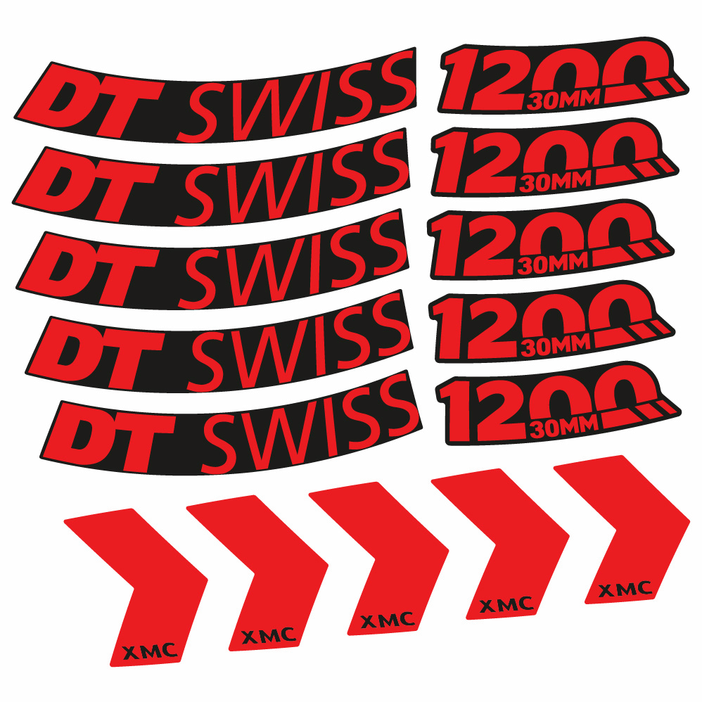 Stickers DT Swiss XMC 1200 Spine 30 compatibles Autocollants roues VTT 29"