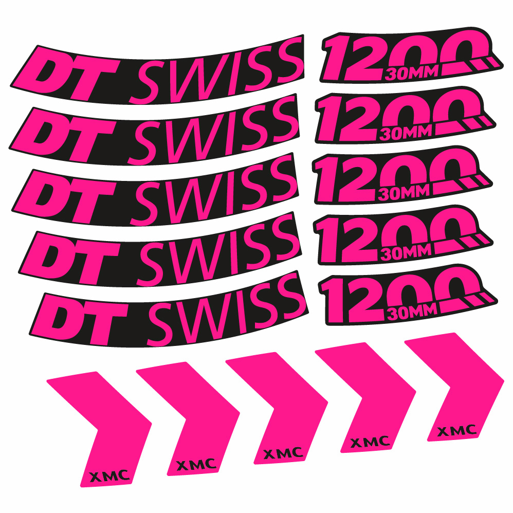 Stickers DT Swiss XMC 1200 Spine 30 compatibles Autocollants roues VTT 29"