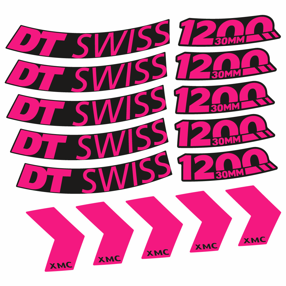 Stickers DT Swiss XMC 1200 Spine 30 compatibles Autocollants roues VTT 29"