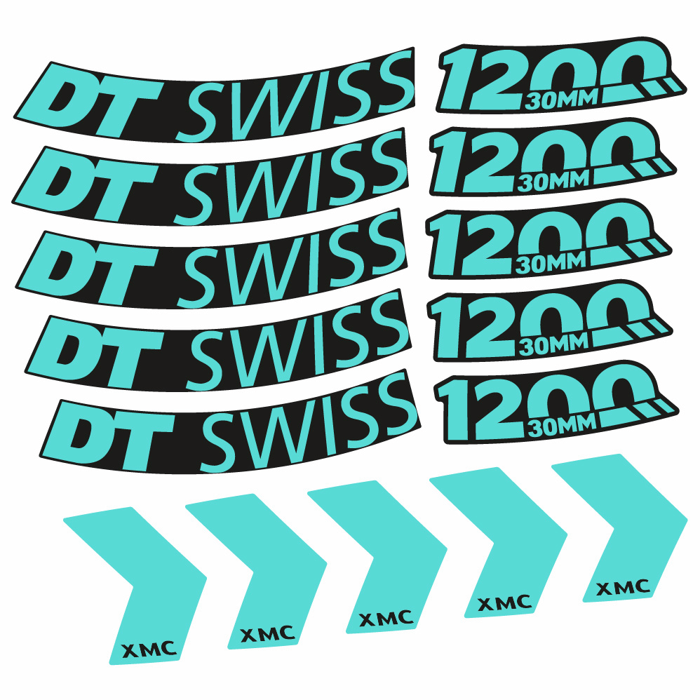 Stickers DT Swiss XMC 1200 Spine 30 compatibles Autocollants roues VTT 29"