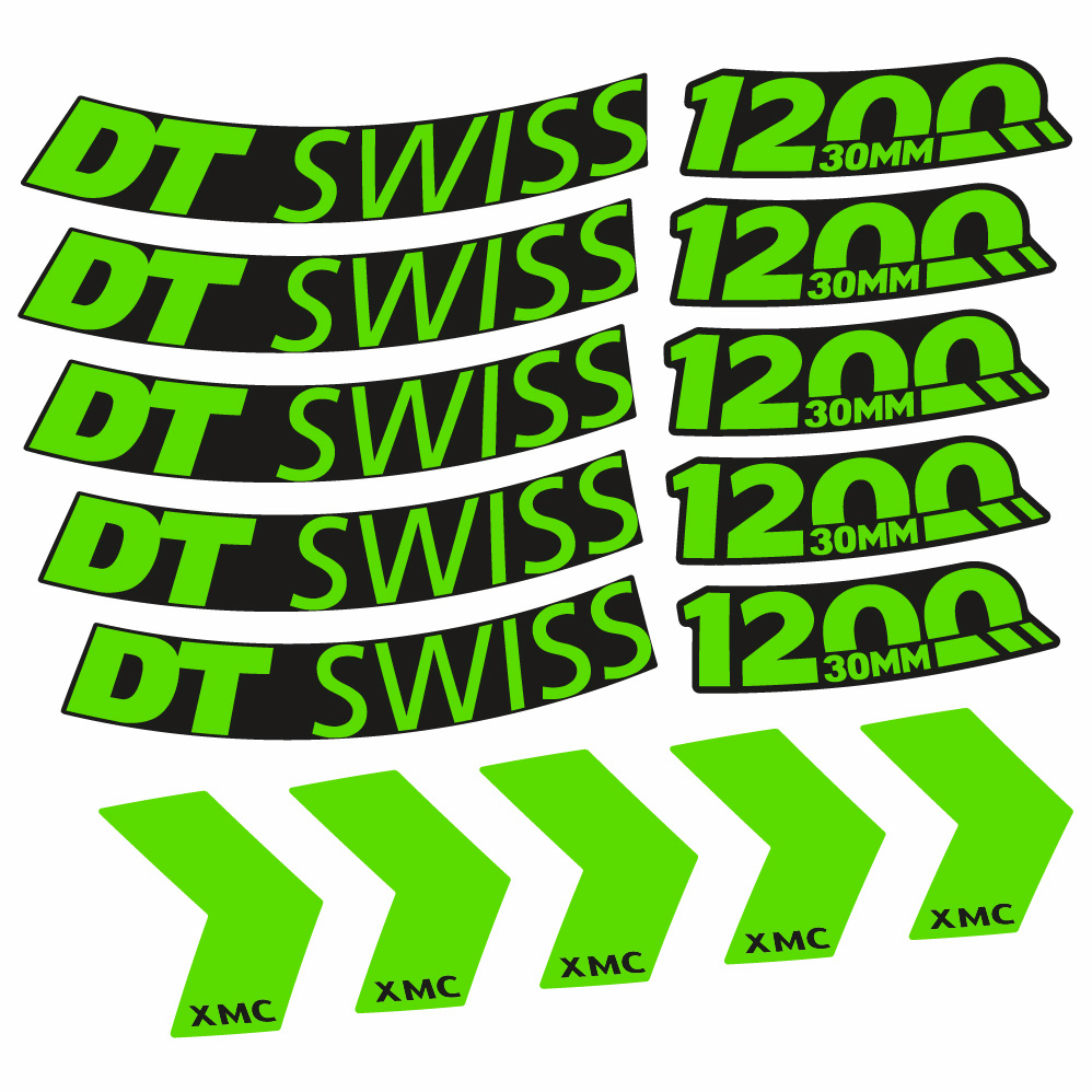 Stickers DT Swiss XMC 1200 Spine 30 compatibles Autocollants roues VTT 29"