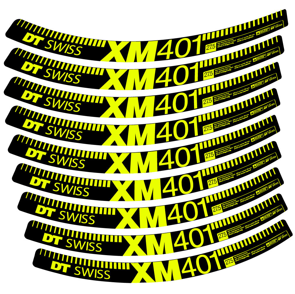 Stickers DT Swiss XM401 compatibles - Autocollants roue vélo VTT