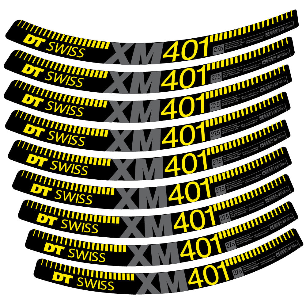 Stickers DT Swiss XM401 compatibles Autocollants roues VTT 29"
