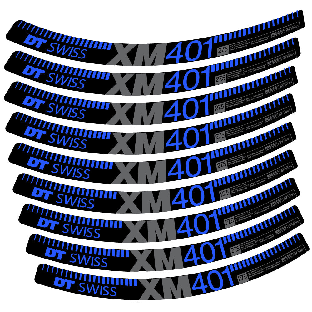 Stickers DT Swiss XM401 compatibles - Autocollants roue vélo VTT