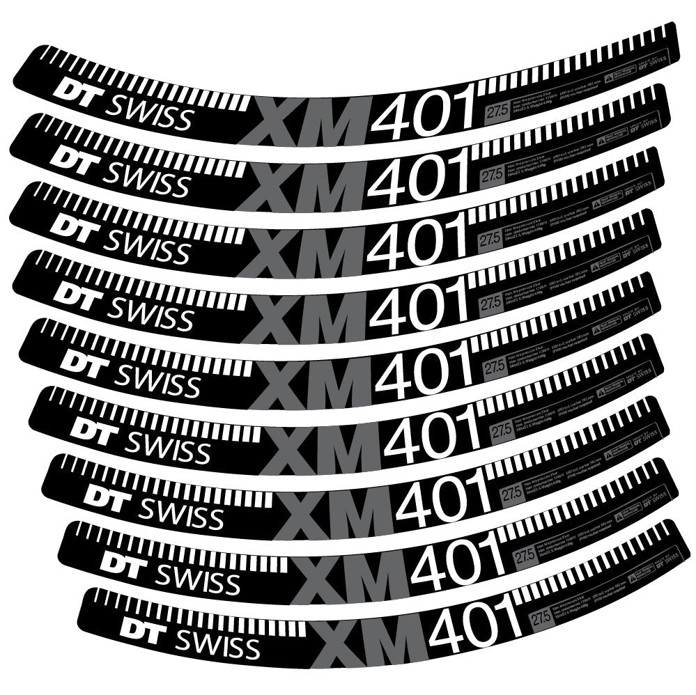 Stickers DT Swiss XM401 compatibles - Autocollants roue vélo VTT