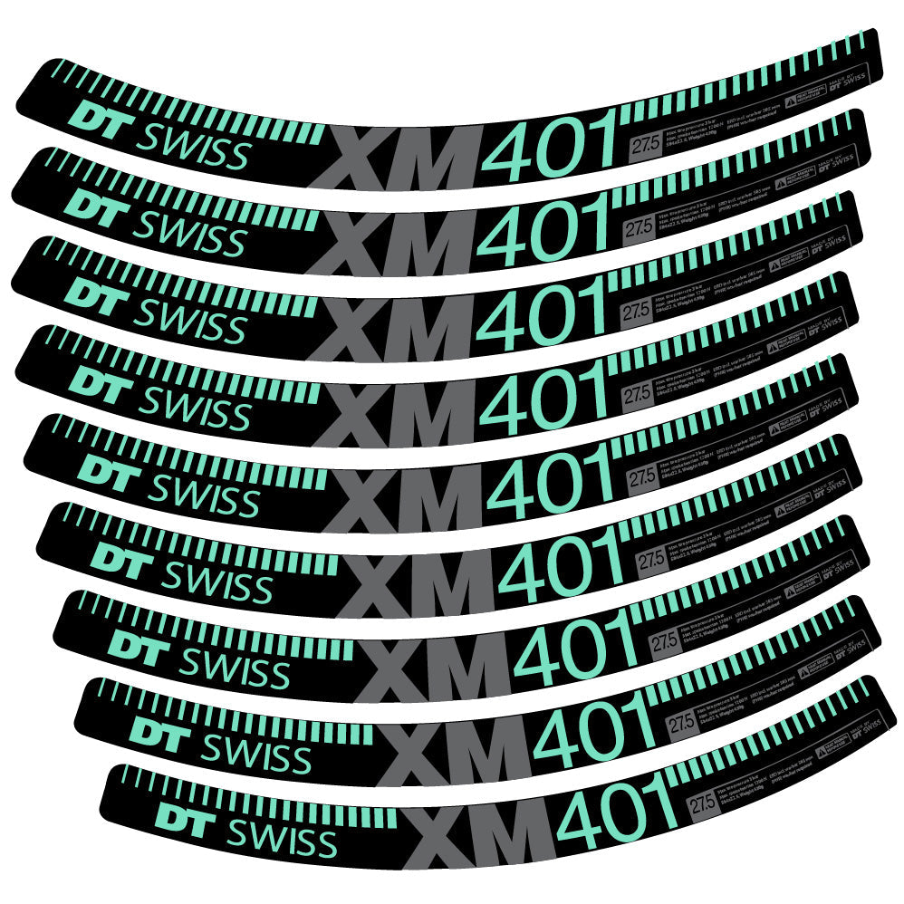 Stickers DT Swiss XM401 compatibles - Autocollants roue vélo VTT