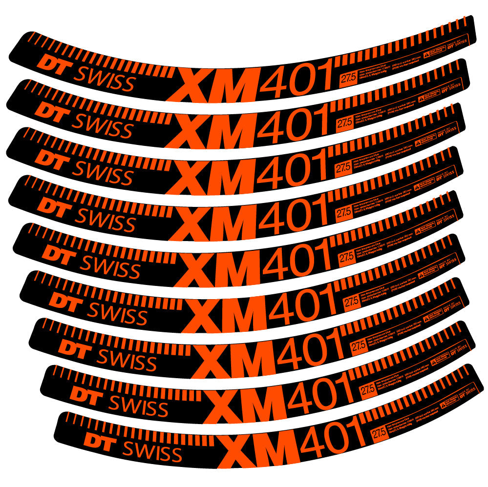 Stickers DT Swiss XM401 compatibles - Autocollants roue vélo VTT
