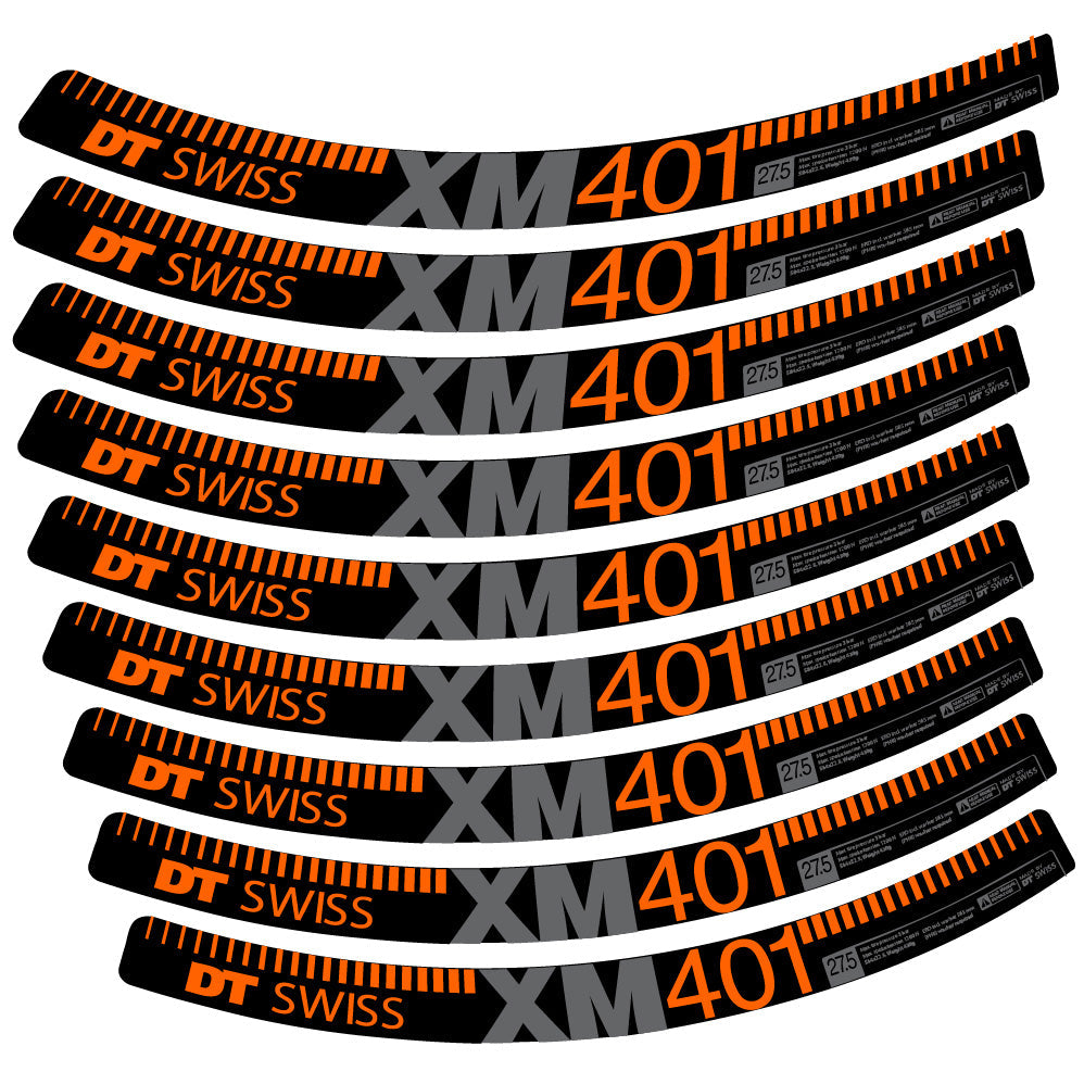 Stickers DT Swiss XM401 compatibles Autocollants roues VTT 29"