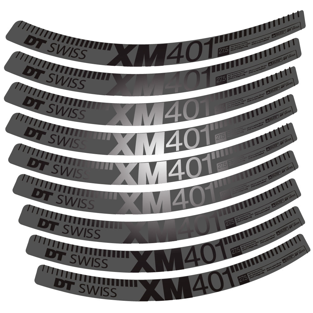 Stickers DT Swiss XM401 compatibles - Autocollants roue vélo VTT