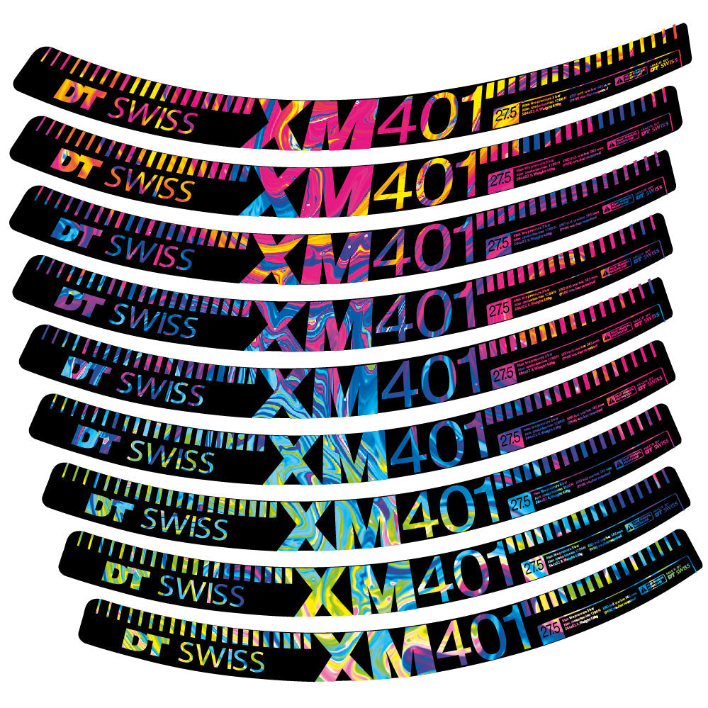Stickers DT Swiss XM401 compatibles - Autocollants roue vélo VTT