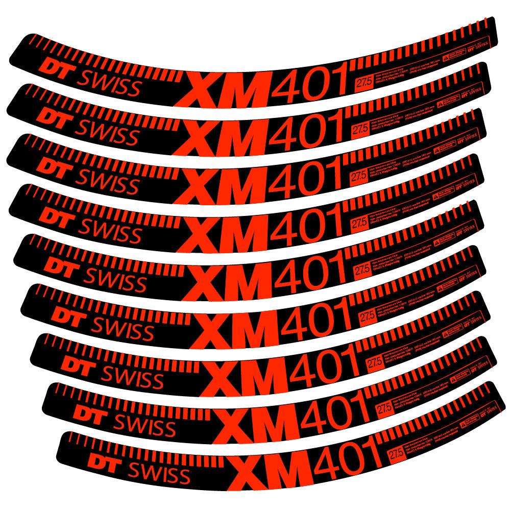 Stickers DT Swiss XM401 compatibles - Autocollants roue vélo VTT