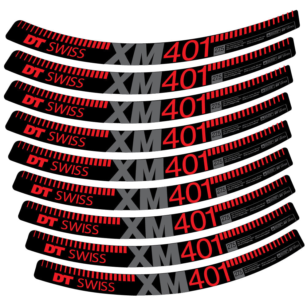Stickers DT Swiss XM401 compatibles Autocollants roues VTT 29"