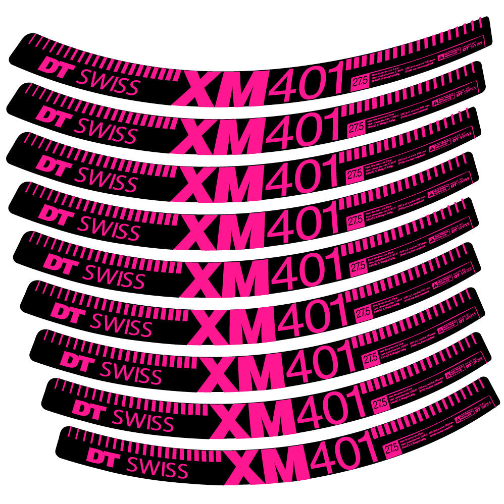 Stickers DT Swiss XM401 compatibles - Autocollants roue vélo VTT