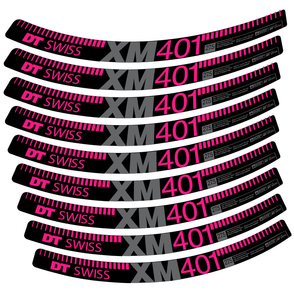 Stickers DT Swiss XM401 compatibles Autocollants roues VTT 29"